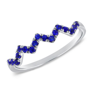 Sapphire ZigZag Ring
