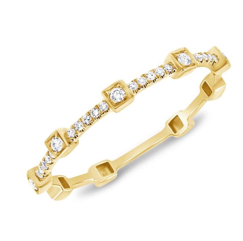 Square stackable ring