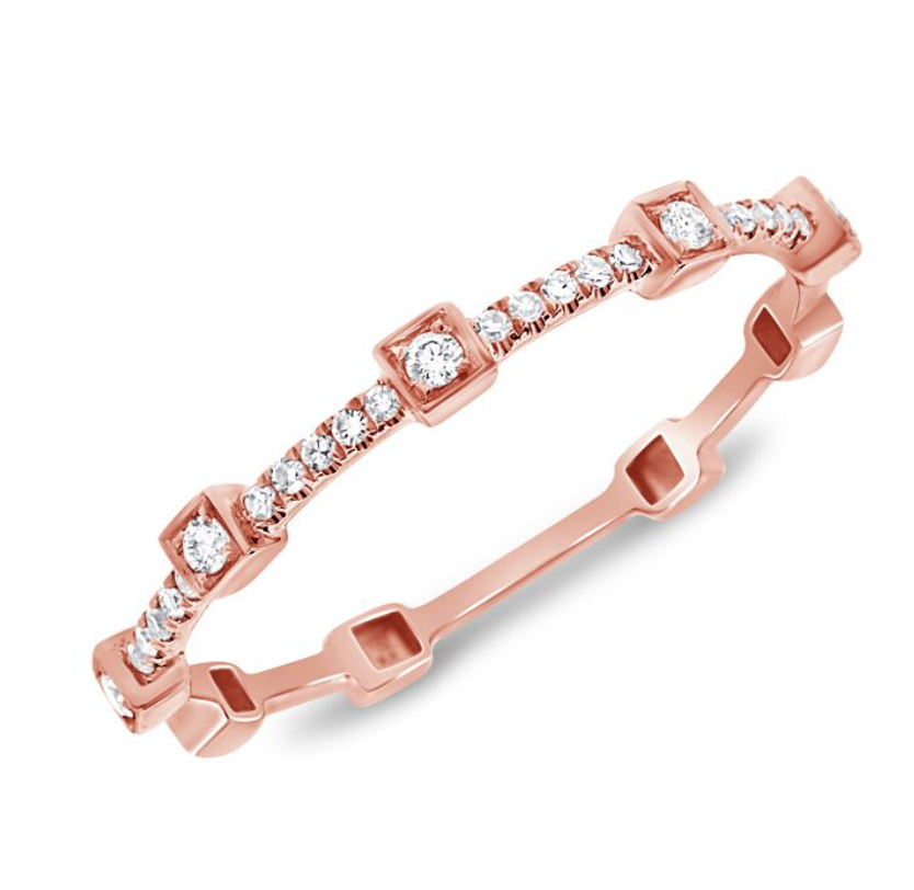 Square stackable ring