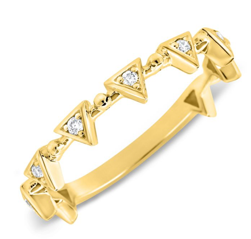 Triangle stackable ring