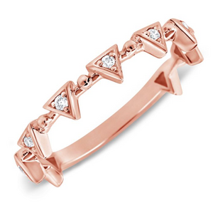 Triangle stackable ring