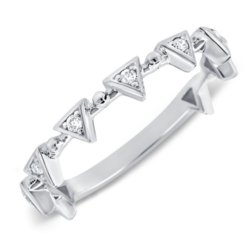 Triangle stackable ring