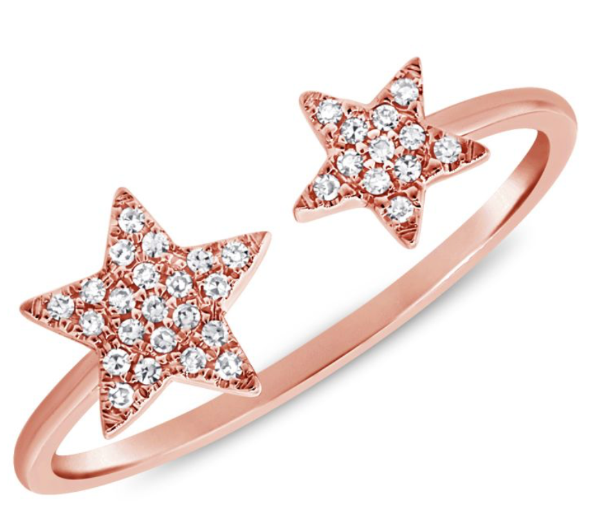 Diamond Star Cuff Ring