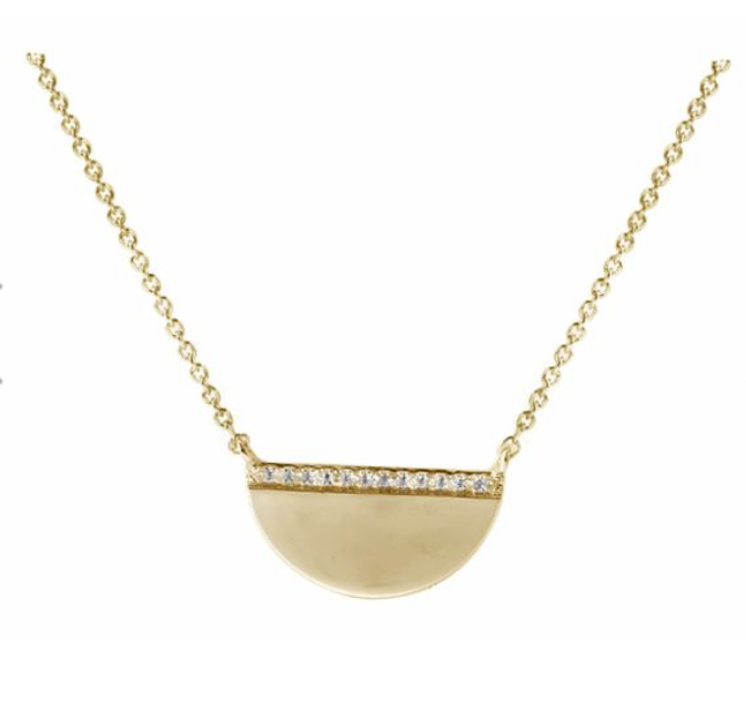 Diamond Disc Necklace