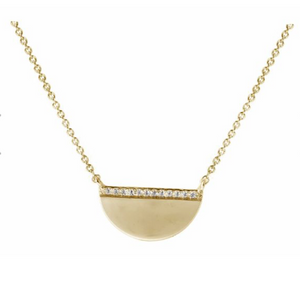 Diamond Disc Necklace