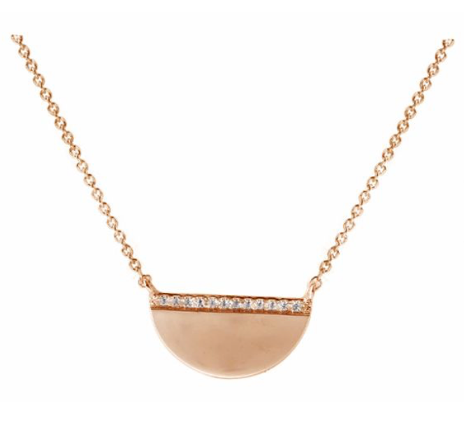 Diamond Disc Necklace