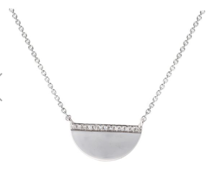 Diamond Disc Necklace