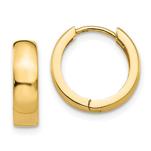 Gold Hinged Huggie Hoop