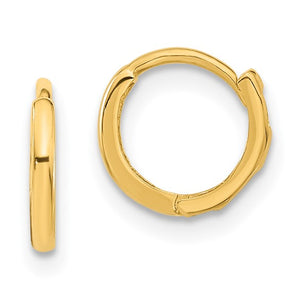 Gold Hinged Huggie Hoop